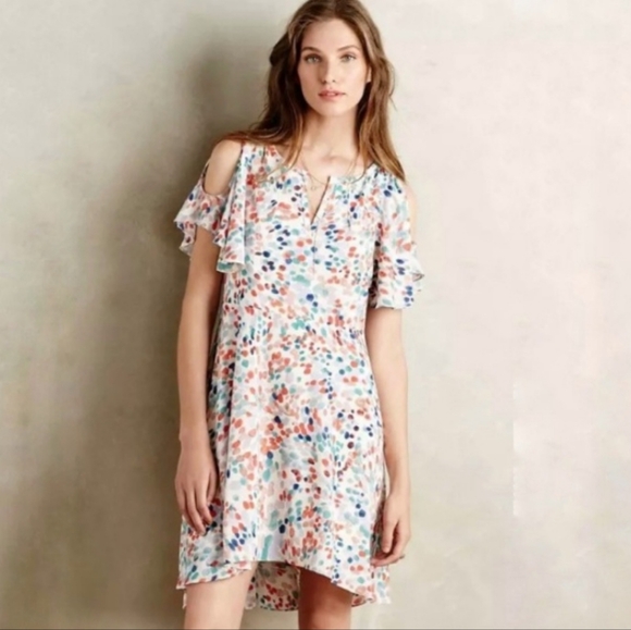 Anthropologie Maeve Watercolor Print Dress - Picture 3 of 10